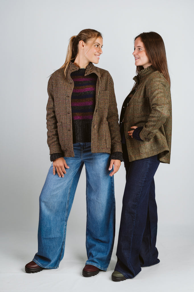 GIACCA DEL CAMALLO "LADIES" MICRO ROUCHES HARRIS TWEED - 3 COLORI - Ghiglino1893