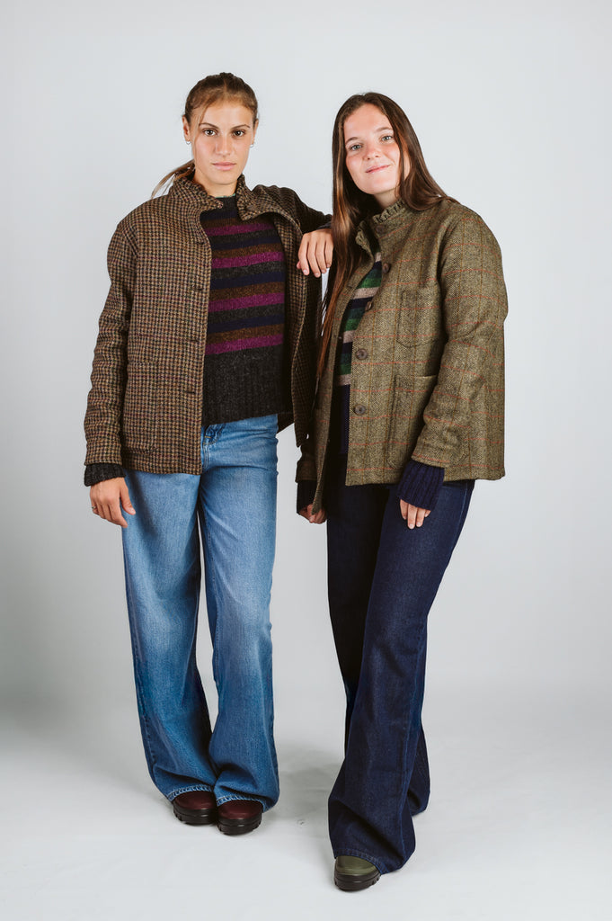 GIACCA DEL CAMALLO "LADIES" MICRO ROUCHES HARRIS TWEED - 3 COLORI - Ghiglino1893