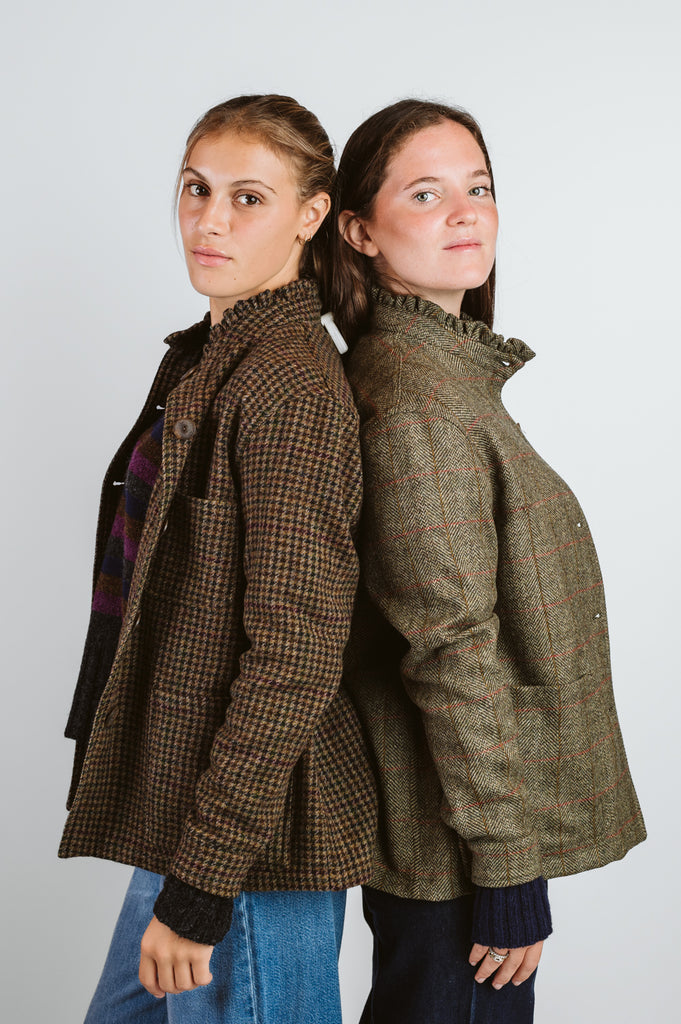 GIACCA DEL CAMALLO "LADIES" MICRO ROUCHES HARRIS TWEED - 3 COLORI - Ghiglino1893