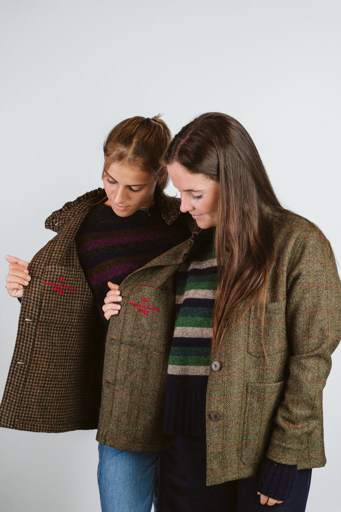 GIACCA DEL CAMALLO "LADIES" MICRO ROUCHES HARRIS TWEED - 3 COLORI - Ghiglino1893
