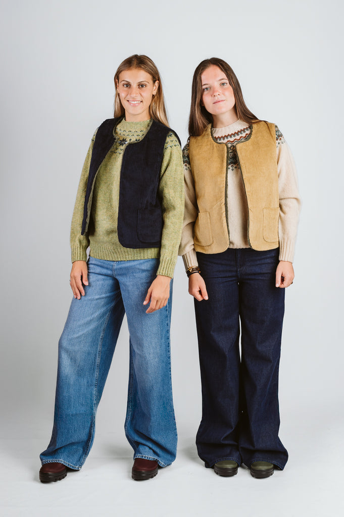 SMANICATO “CAMALLINA” REVERSIBILE VELLUTO A COSTE / ECO PELLICCIA - Ghiglino1893