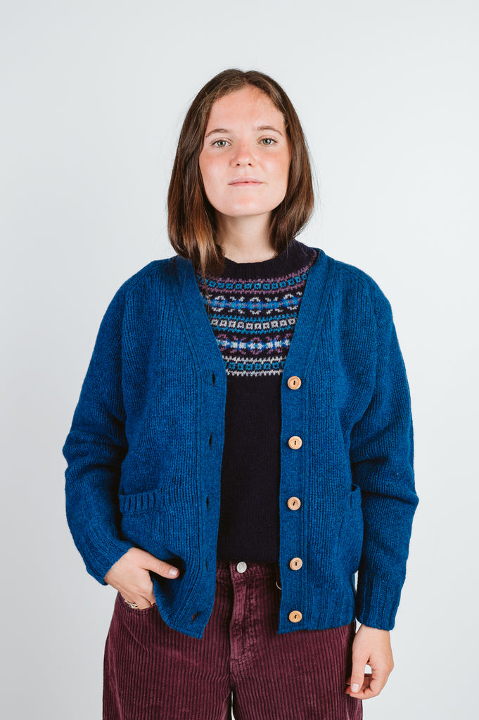 CARDIGAN SHETLAND HARLEY OF SCOTLAND - PETROLIO - Ghiglino1893