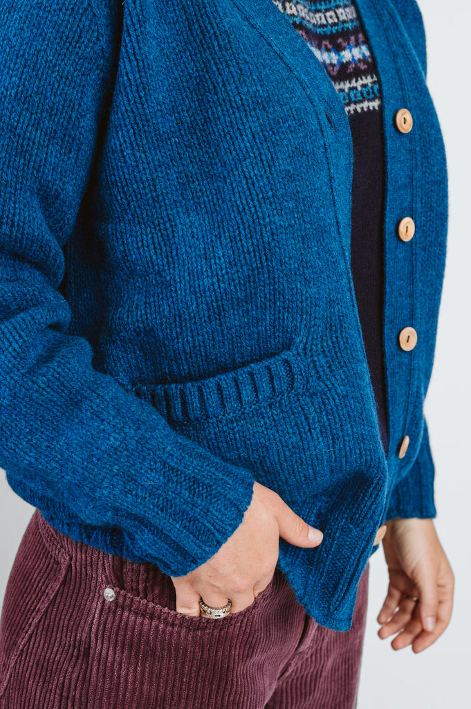 CARDIGAN SHETLAND HARLEY OF SCOTLAND - PETROLIO - Ghiglino1893