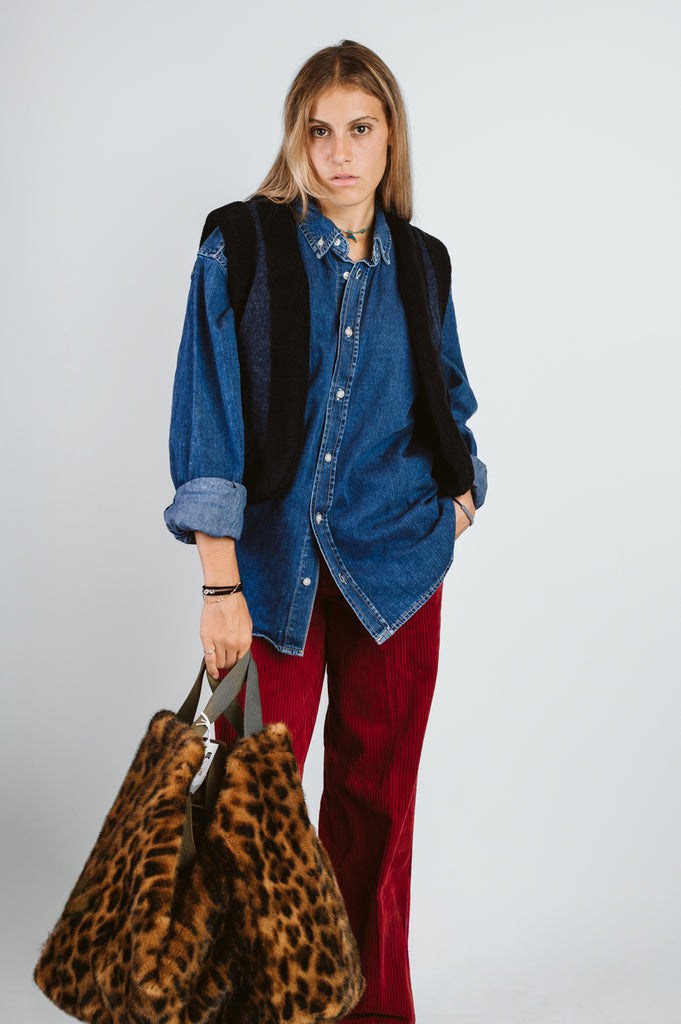 GILET "LOLA" REVERSIBILE HARRIS TWEED ORSETTO - 2 COLORI - Ghiglino1893