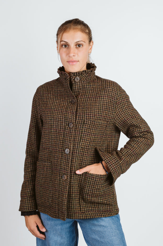 GIACCA DEL CAMALLO "LADIES" MICRO ROUCHES HARRIS TWEED - 3 COLORI - Ghiglino1893