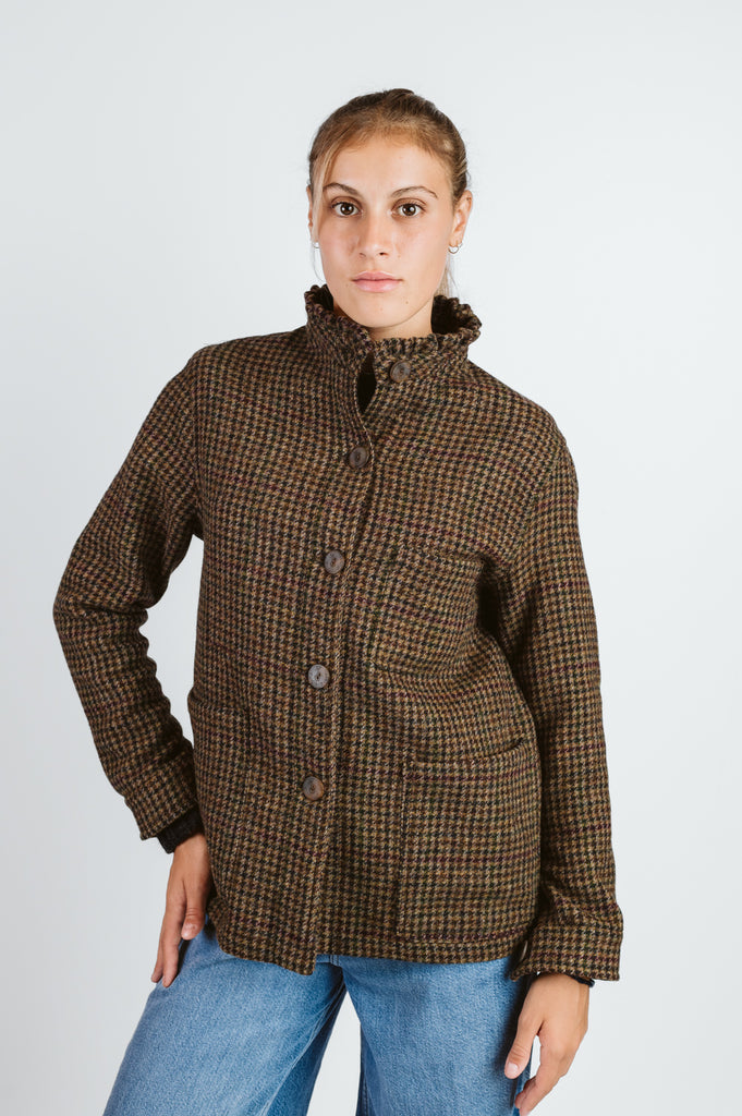 GIACCA DEL CAMALLO "LADIES" MICRO ROUCHES HARRIS TWEED - 3 COLORI - Ghiglino1893