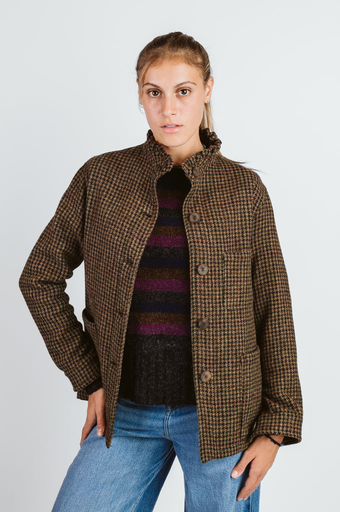 GIACCA DEL CAMALLO "LADIES" MICRO ROUCHES HARRIS TWEED - 3 COLORI - Ghiglino1893