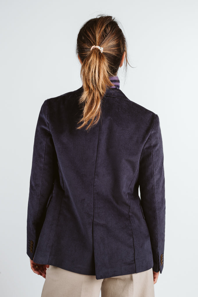 GIACCA DOPPIOPETTO VELLUTO - BLU - Ghiglino1893