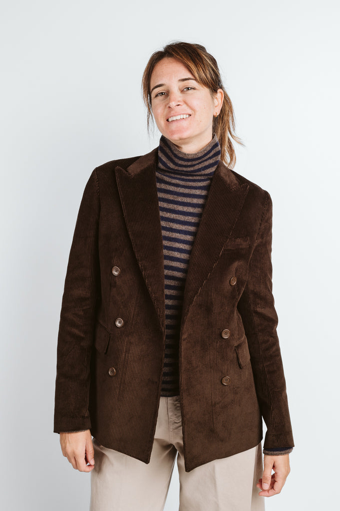 GIACCA DOPPIOPETTO VELLUTO - TESTA MORO - Ghiglino1893