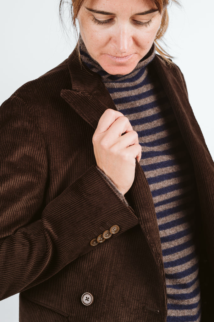 GIACCA DOPPIOPETTO VELLUTO - TESTA MORO - Ghiglino1893