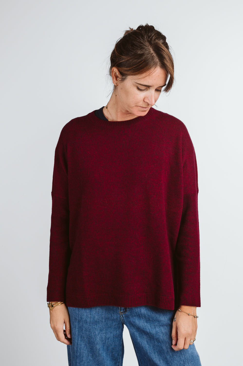 GORGLITTER Maglione Donna Autunno Con Fiocco E Scollo A V, Maniche Lunghe, Elegante E Casual - Taglie S/M/L/XL
