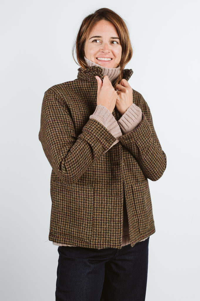 GIACCA DEL CAMALLO "LADIES" MICRO ROUCHES HARRIS TWEED - 3 COLORI - Ghiglino1893