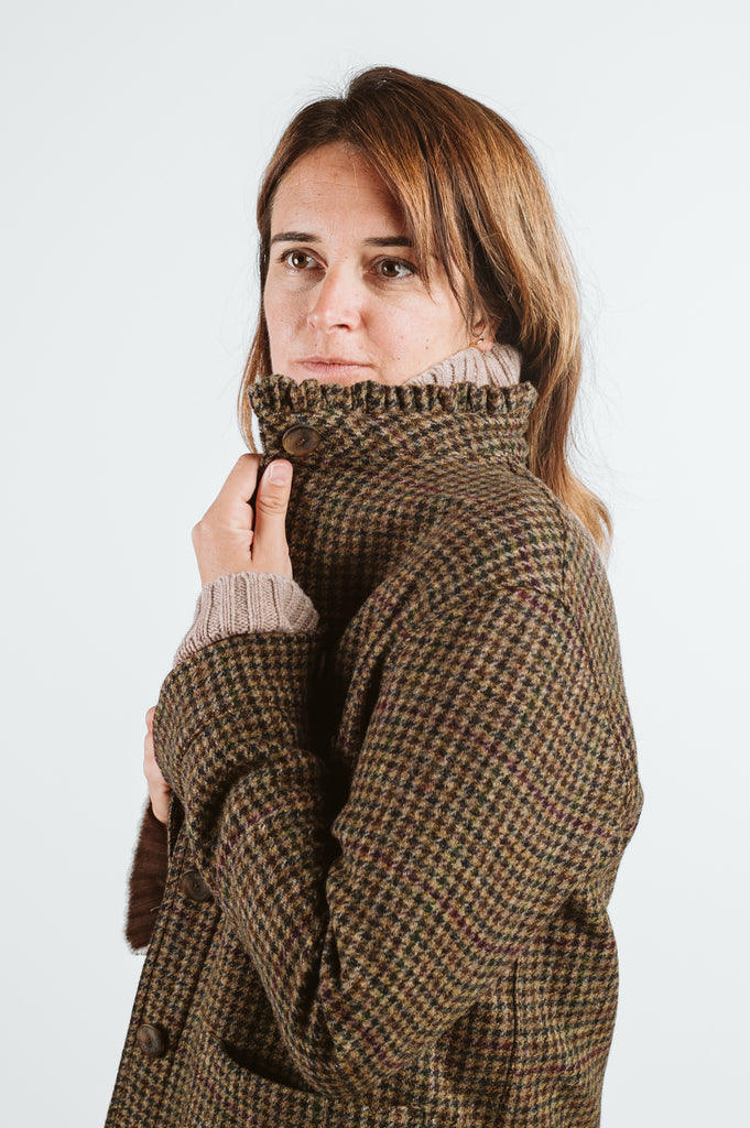 GIACCA DEL CAMALLO "LADIES" MICRO ROUCHES HARRIS TWEED - 3 COLORI - Ghiglino1893