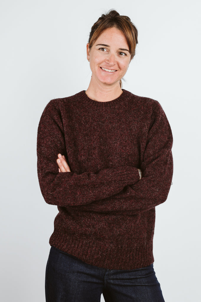 MAGLIONE "SHAGGY SHEEP" SHETLAND TINTA UNITA - Ghiglino1893