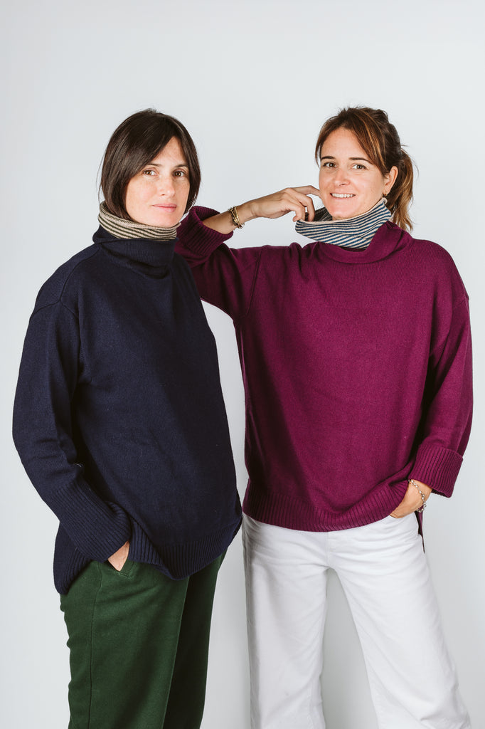 DOLCEVITA "MALLY" DOPPIO COLLO RIGHINE - 2 COLORI - Ghiglino1893