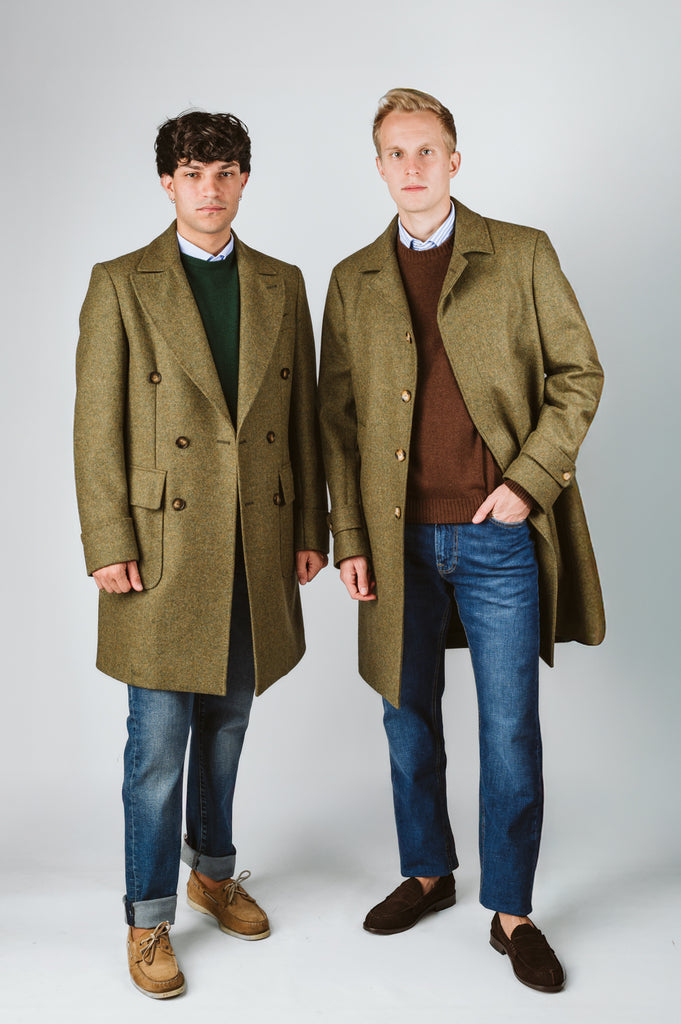 CAPPOTTO IN PANNO MILITARE - Ghiglino1893