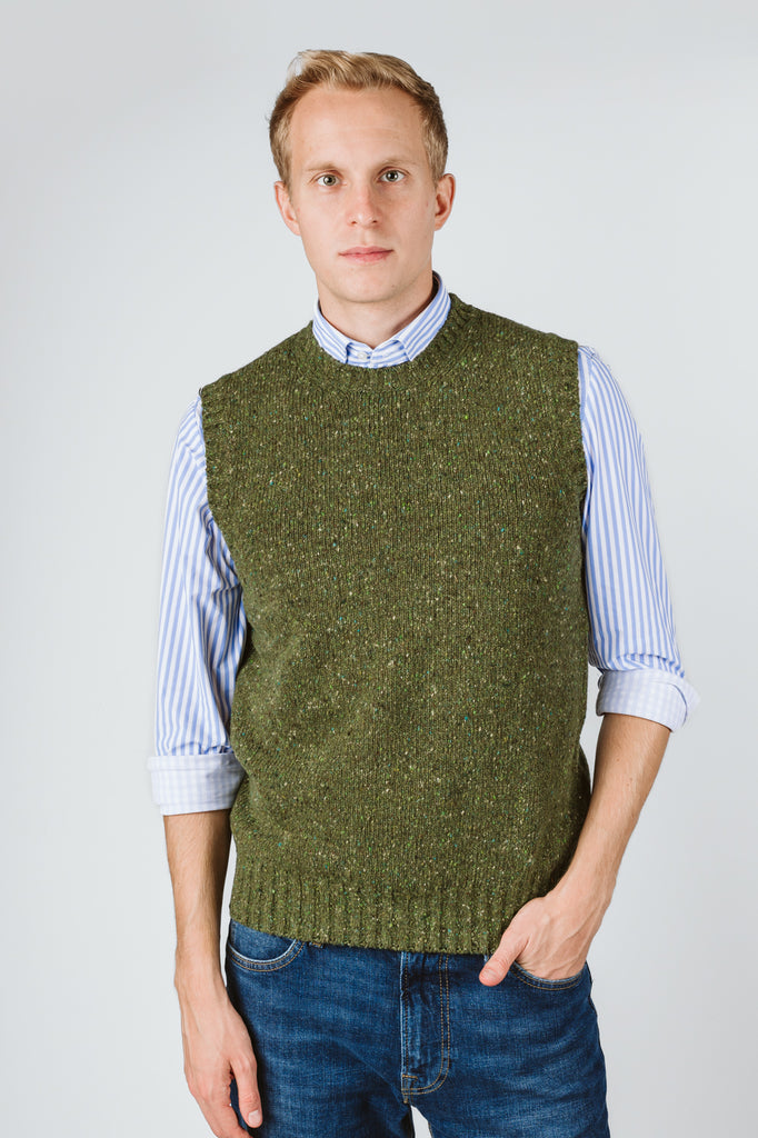 SMANICATO "ARCHIE" GIROCOLLO EFFETTO TWEED - Ghiglino1893