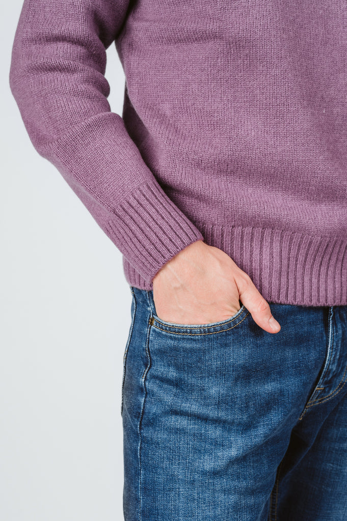 MAGLIONE "GEORGE" GIROCOLLO CASHMERE 2 FILI - Ghiglino1893