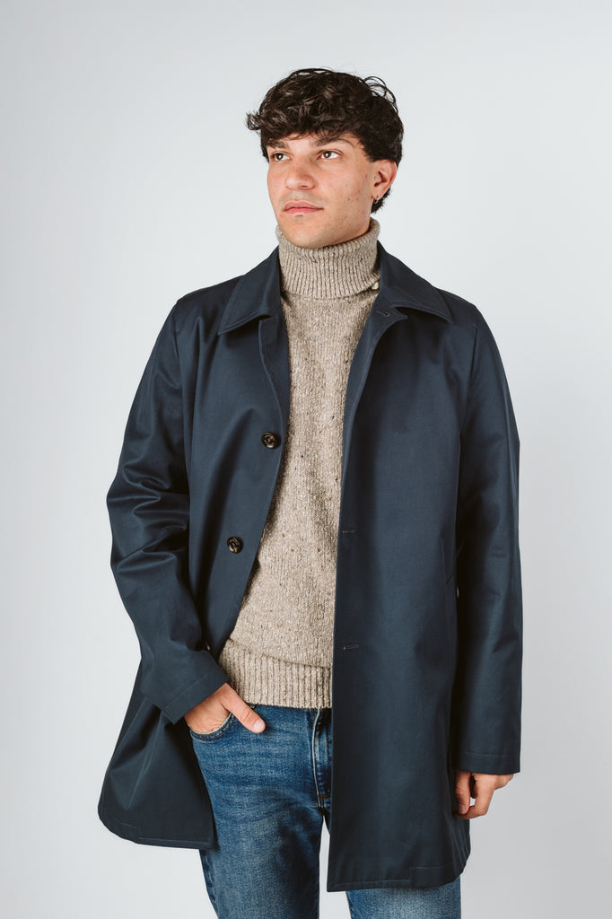 MAGLIONE "LEONARDO" TWEED COLLO ALTO - Ghiglino1893