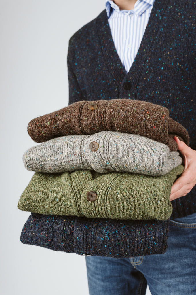 CARDIGAN "JONNY" TWEED - Ghiglino1893