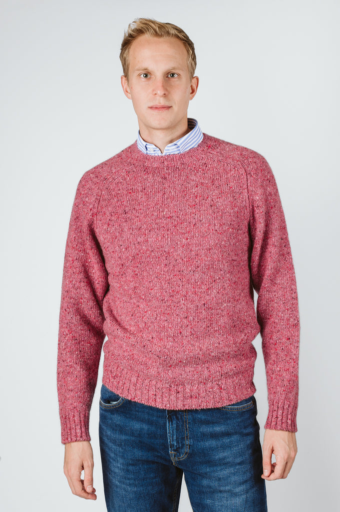 MAGLIONE "PIETRO" TWEED GIROCOLLO - Ghiglino1893