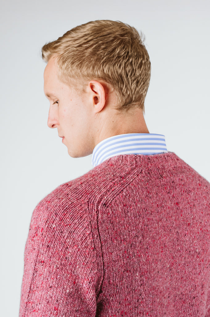 MAGLIONE "PIETRO" TWEED GIROCOLLO - Ghiglino1893