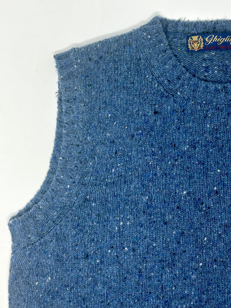 SMANICATO GIROCOLLO EFFETTO TWEED - Ghiglino1893