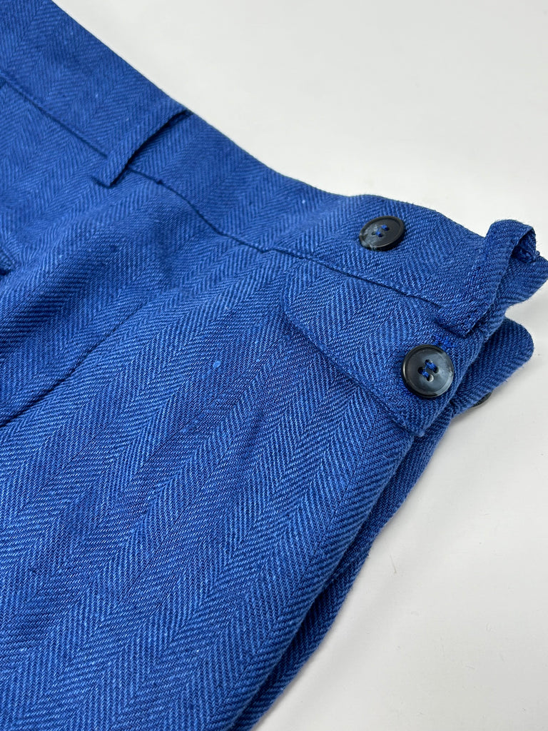 PANTALONE "HENRY" SPIGATO BLU - Ghiglino1893