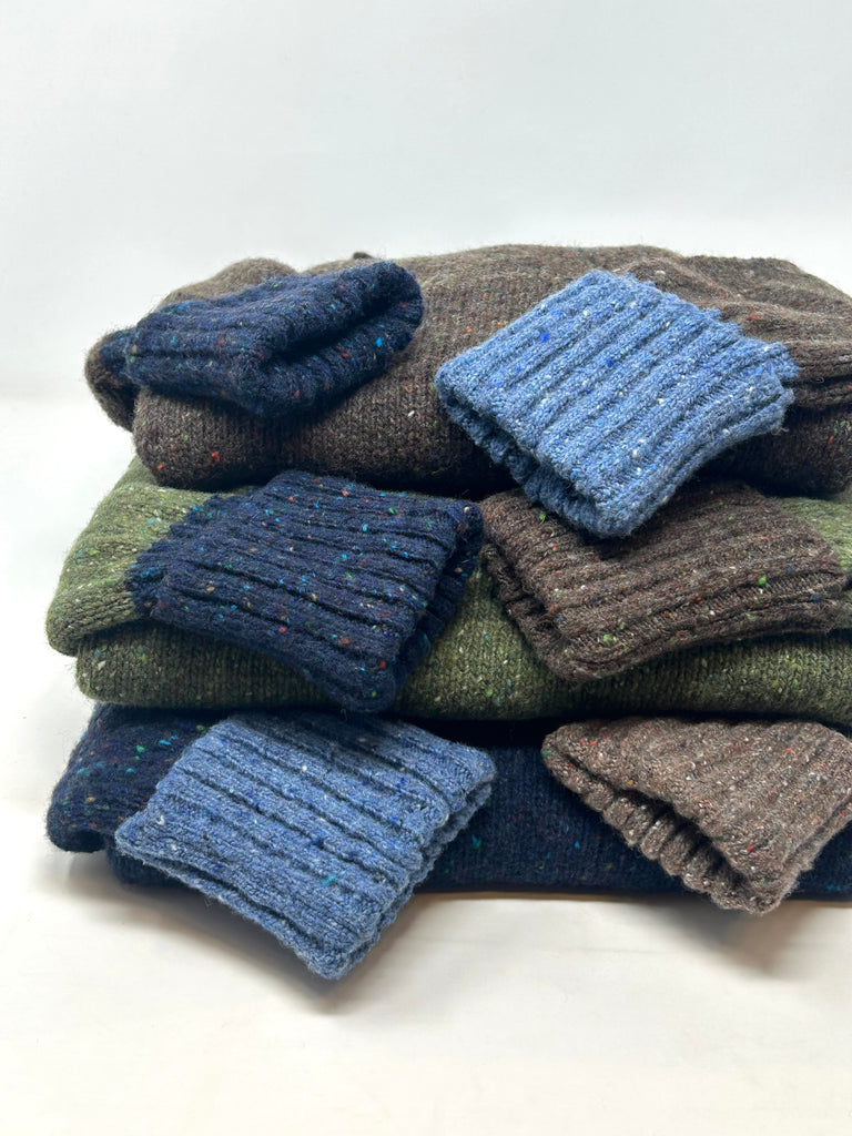 MAGLIONE "PIETRO" TWEED GIROCOLLO - Ghiglino1893