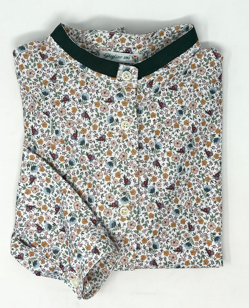 CAMICIA MONICA  "TRAVEL" JERSEY NO STIRO COLLETTO COREANA - Ghiglino1893