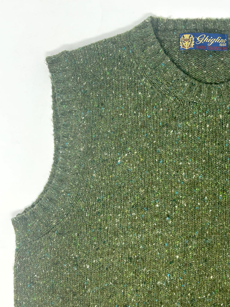 SMANICATO GIROCOLLO EFFETTO TWEED - Ghiglino1893