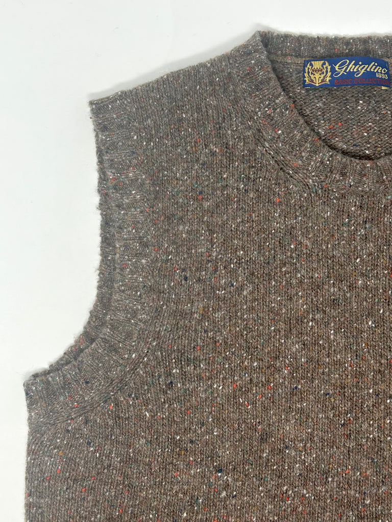 SMANICATO GIROCOLLO EFFETTO TWEED - Ghiglino1893