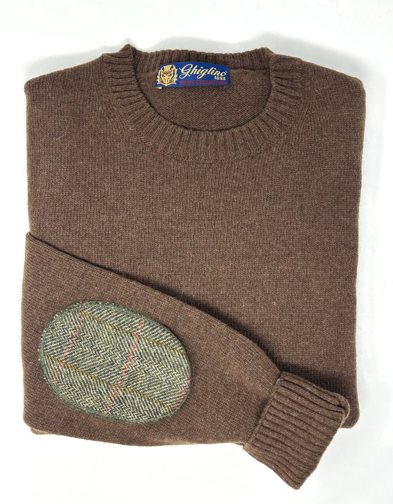 MAGLIONE "JACOB" GIROCOLLO TOPPA HARRIS TWEED - Ghiglino1893