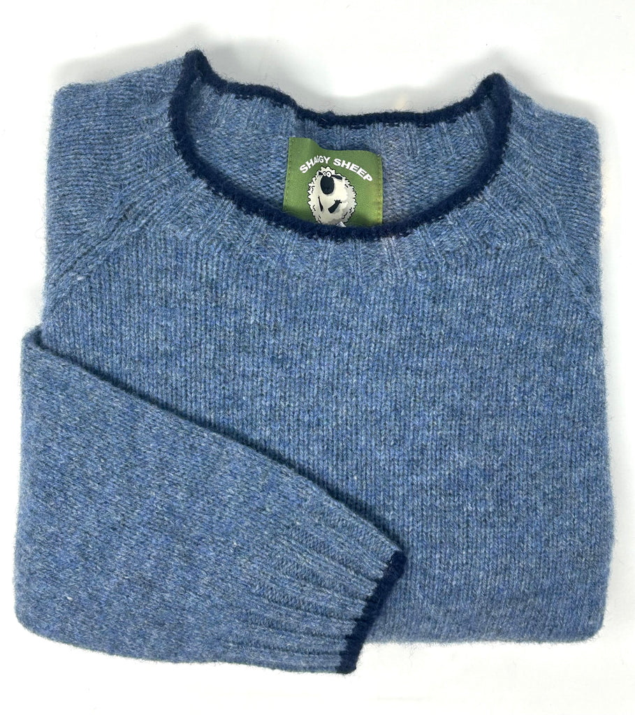 MAGLIONE "SHAGGY SHEEP" CON BORDINO IN CONTRASTO - Ghiglino1893