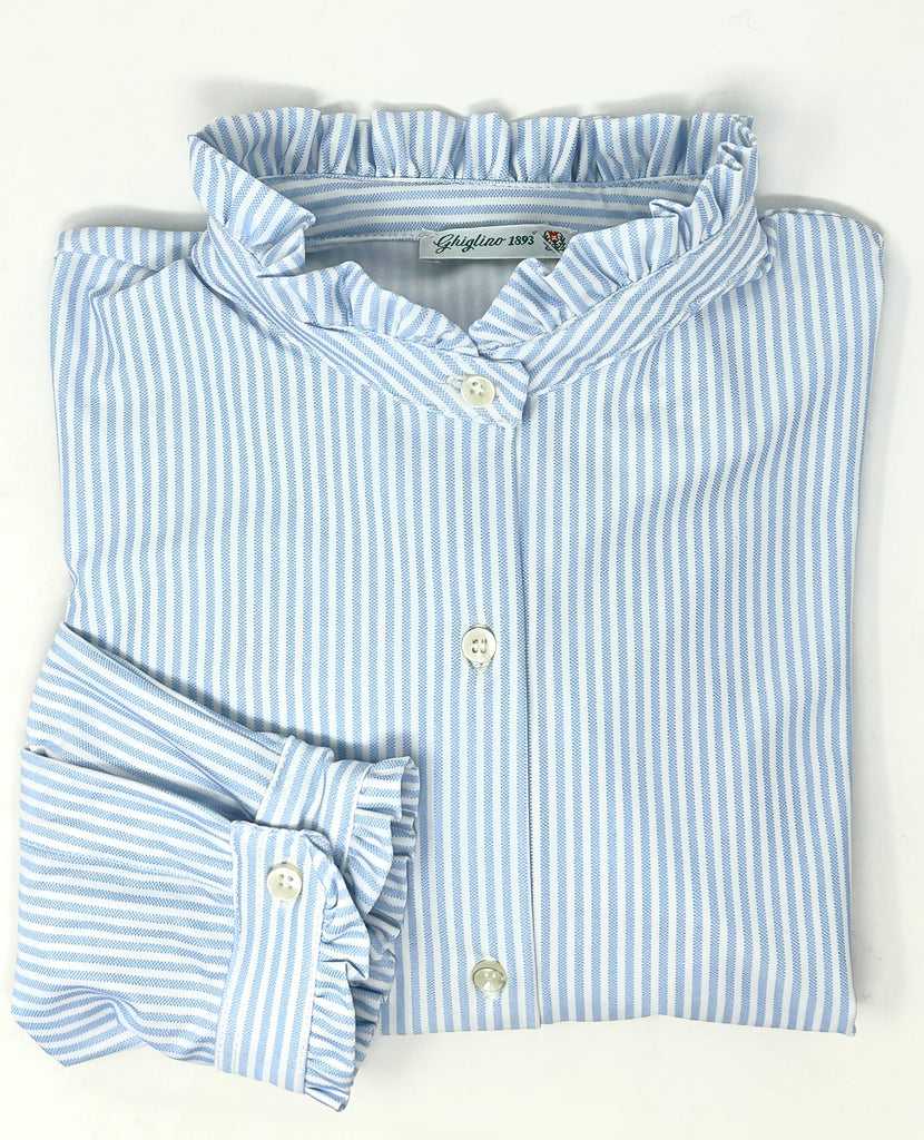 CAMICIA SISSI  "TRAVEL" JERSEY NO STIRO - Ghiglino1893