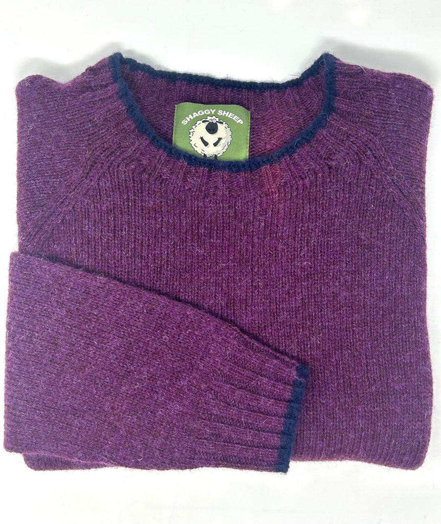 MAGLIONE "SHAGGY SHEEP" CON BORDINO IN CONTRASTO - Ghiglino1893