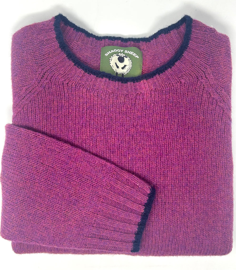 MAGLIONE "SHAGGY SHEEP" CON BORDINO IN CONTRASTO - Ghiglino1893