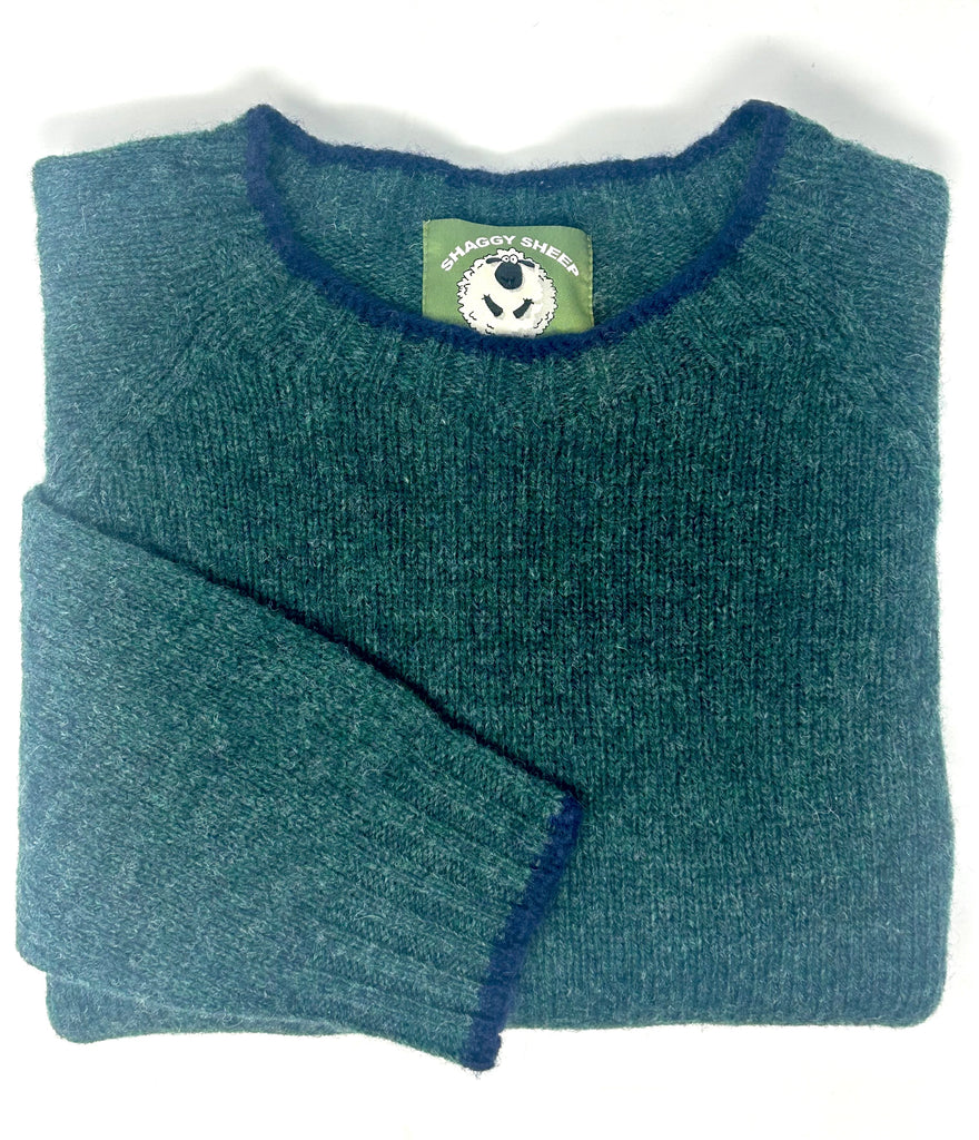 MAGLIONE "SHAGGY SHEEP" CON BORDINO IN CONTRASTO - Ghiglino1893