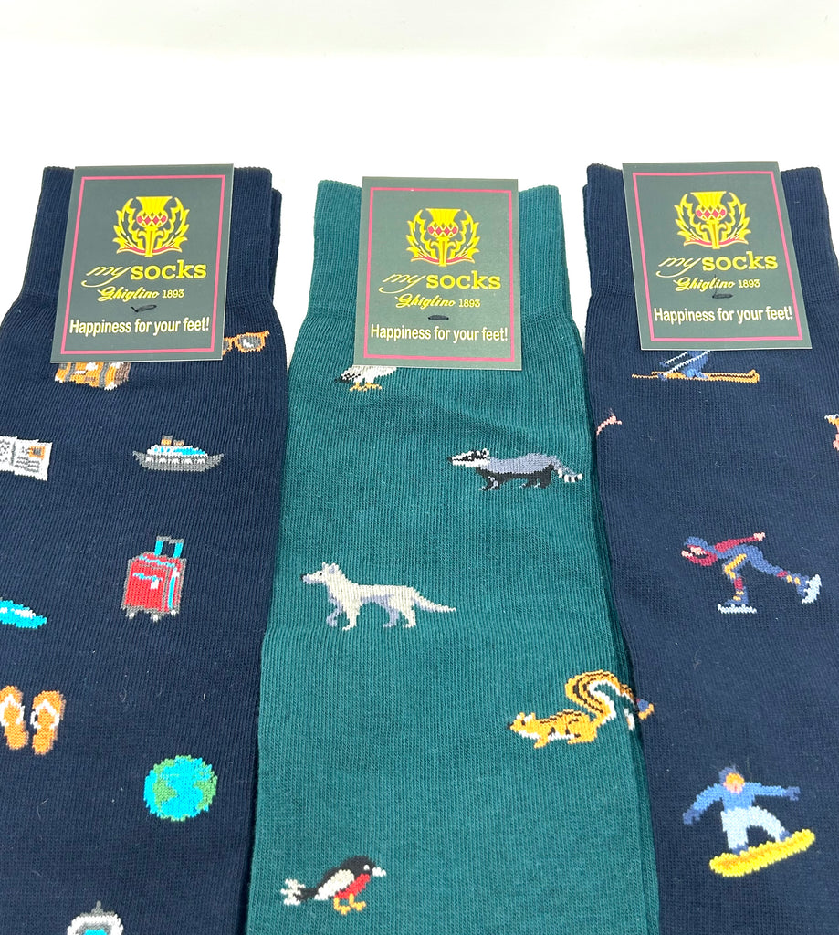 CALZE CALDO COTONE "MY SOCKS" BY GHIGLINO - Ghiglino1893