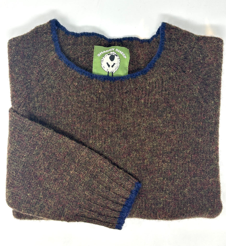 MAGLIONE "SHAGGY SHEEP" CON BORDINO IN CONTRASTO - Ghiglino1893