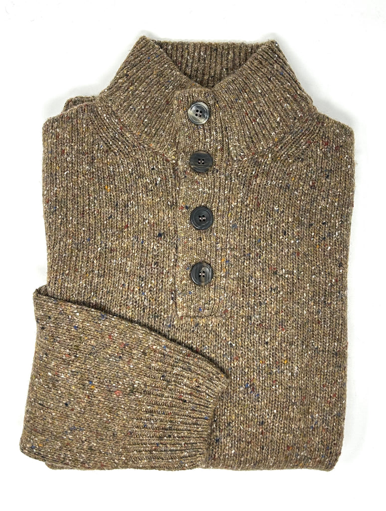 MAGLIONE "LOLLO" LUPETTO BOTTONI TWEED - Ghiglino1893