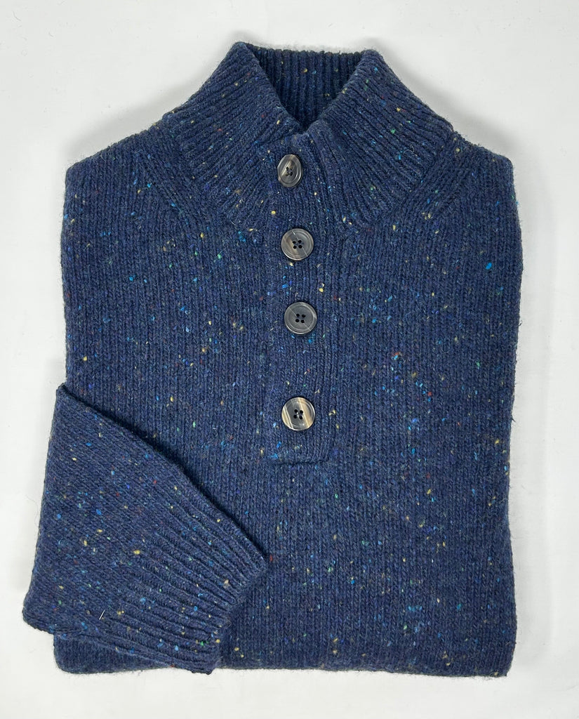 MAGLIONE "LOLLO" LUPETTO BOTTONI TWEED - Ghiglino1893