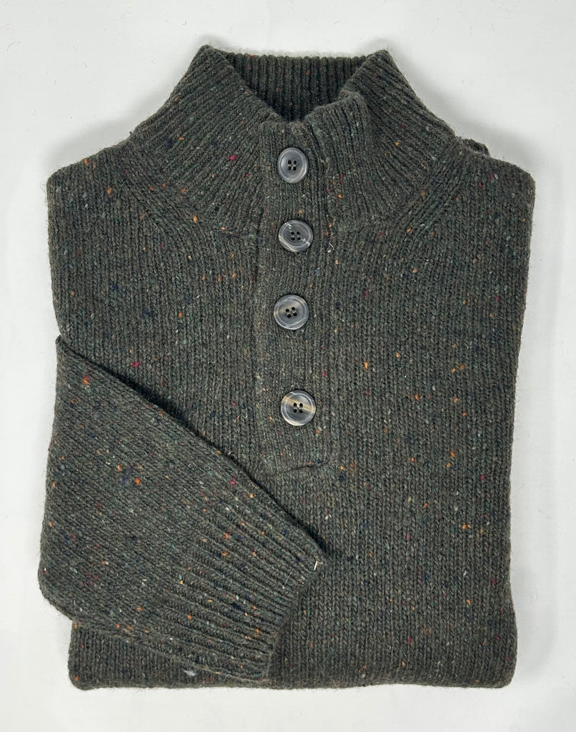MAGLIONE "LOLLO" LUPETTO BOTTONI TWEED - Ghiglino1893