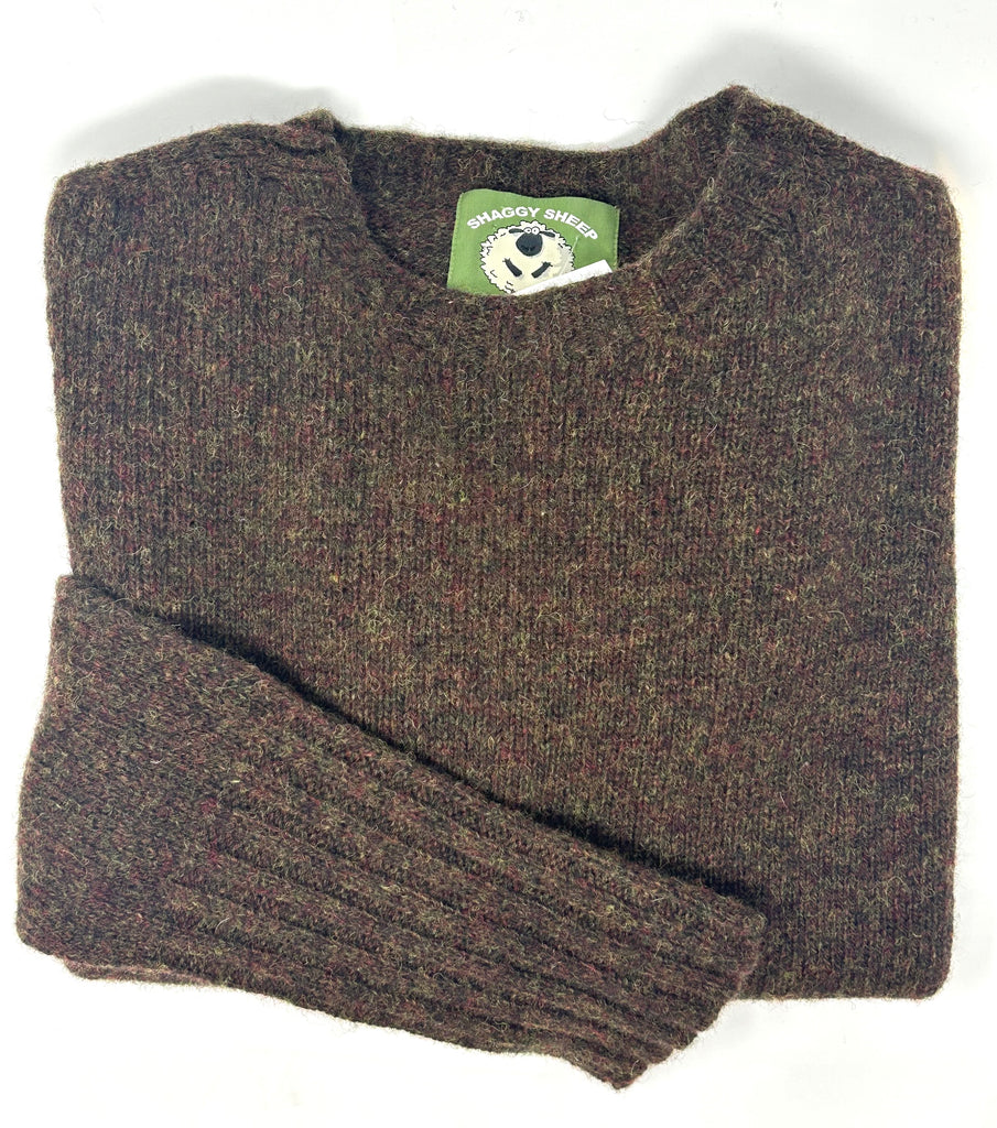 MAGLIONE "SHAGGY SHEEP" SCATOLA SHETLAND TINTA UNITA - Ghiglino1893