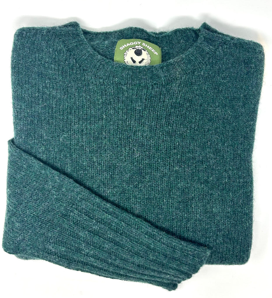 MAGLIONE "SHAGGY SHEEP" SCATOLA SHETLAND TINTA UNITA - Ghiglino1893