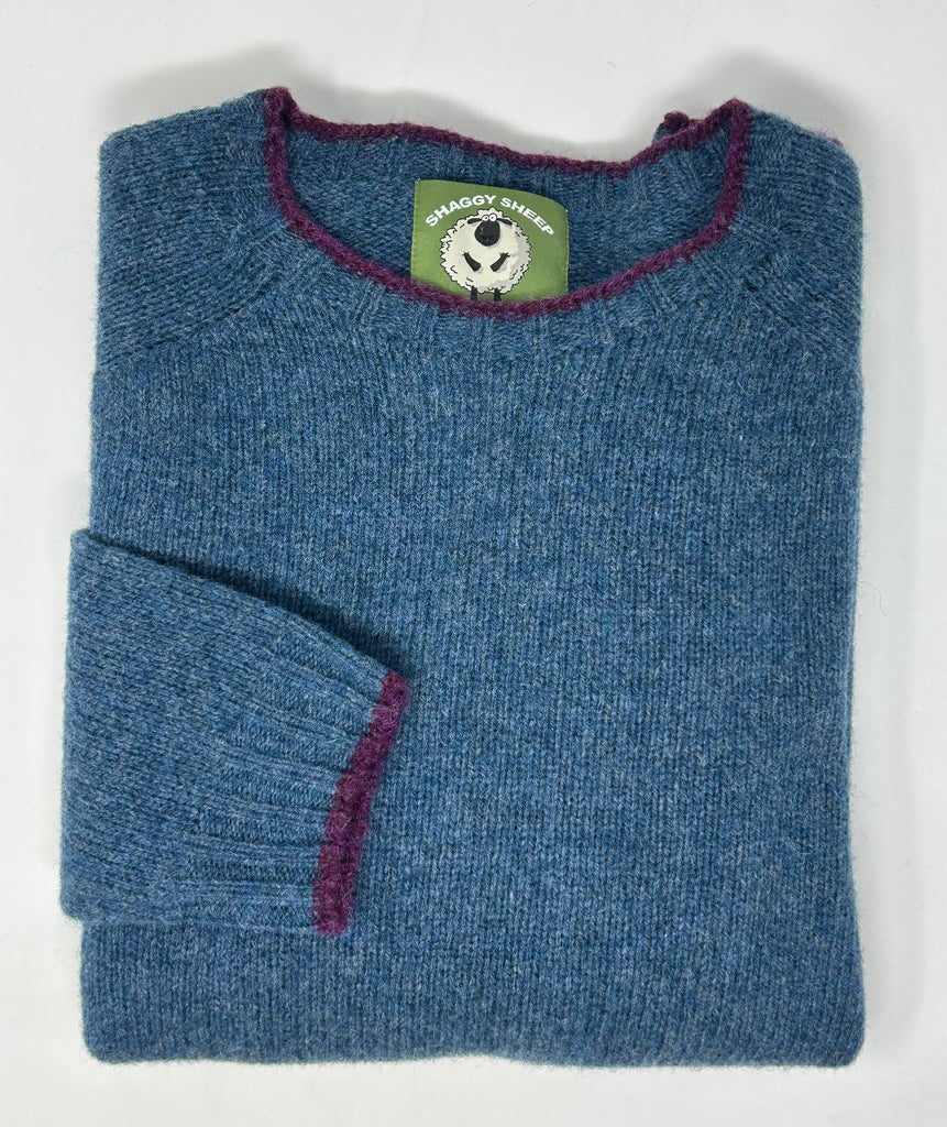 MAGLIONE SHAGGY SHEEP SHETLAND CON BORDINO - Ghiglino1893