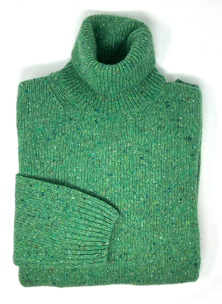 MAGLIONE "LEONARDO" TWEED COLLO ALTO - Ghiglino1893