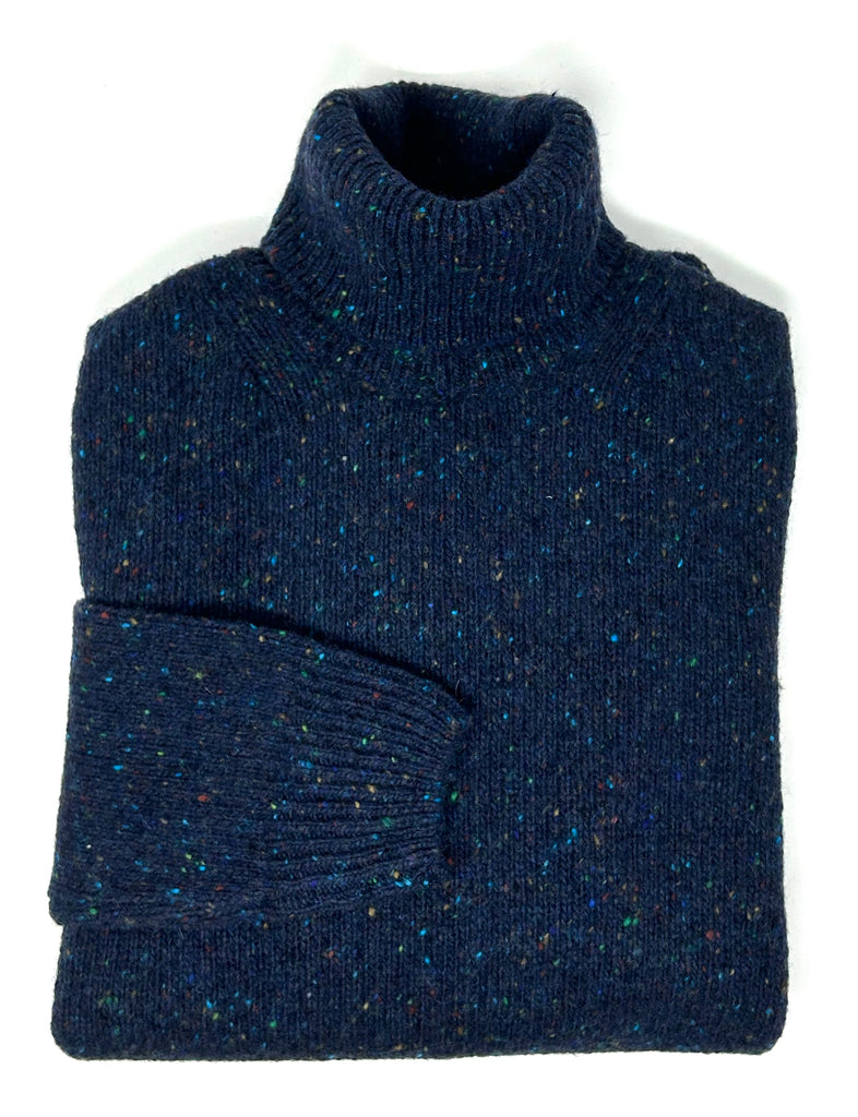 MAGLIONE "LEONARDO" TWEED COLLO ALTO - Ghiglino1893