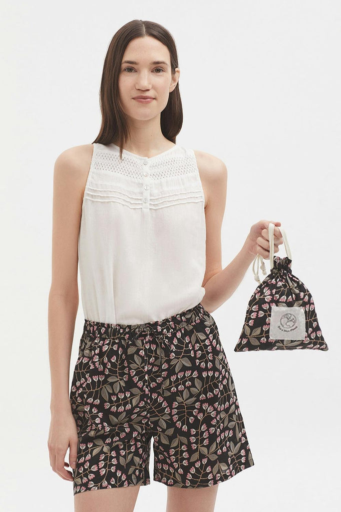 SHORTS “POCKET”MOTIVO FLOREALE - Ghiglino1893
