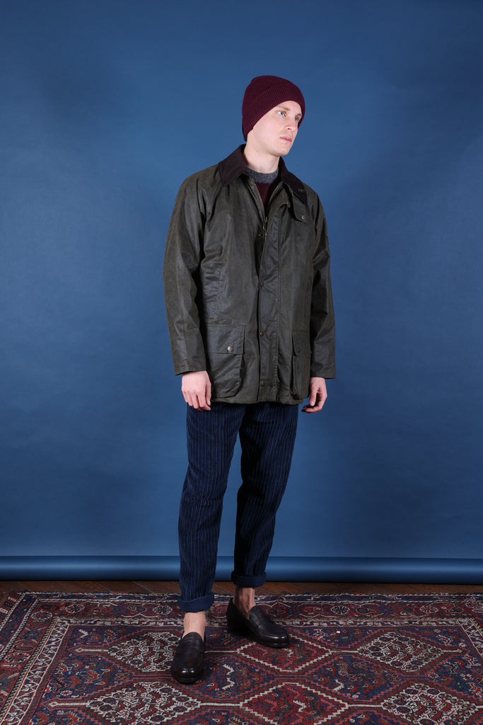 WAX JACKET OLEATA OLIVE GREEN - Ghiglino1893